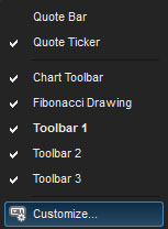 Customize eSignal Toolbars